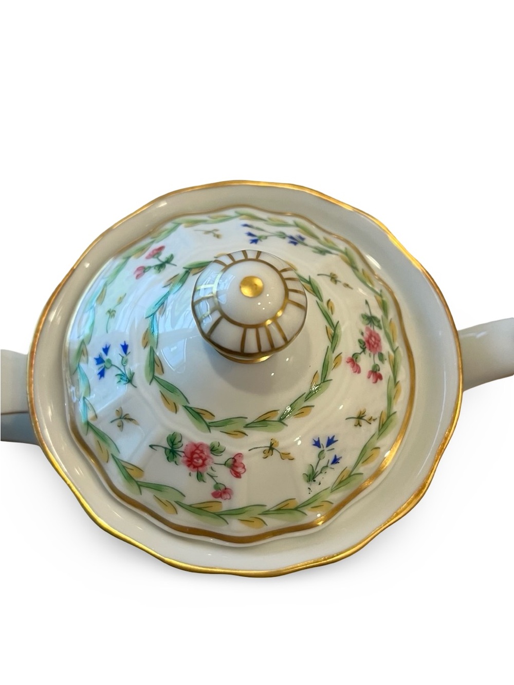 Bernardaud Limoges Artois Vert Fine Porcelain Coffee Pot Sugar Creamer Set - Picture 3 of 16